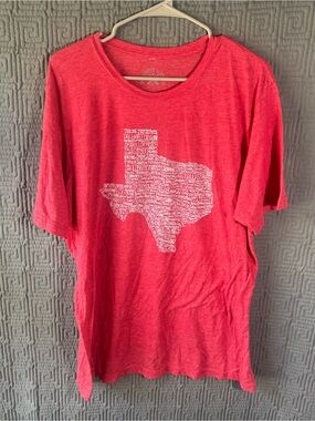 Tumbleweed Texstyles T-Shirt Men’s XXL RedTexas City Names Short Sleeve